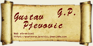 Gustav Pjevović vizit kartica
